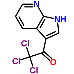 2,2,2-三氯-1-(1H-吡咯并[2,3-b]吡啶-3-基)乙酮结构式