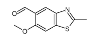 5-Benzothiazolecarboxaldehyde,6-methoxy-2-methyl-(9CI) Structure