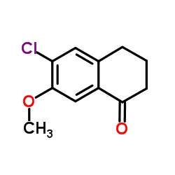 6-氯-7-甲氧基-3,4-二氢萘-1(2H)-酮结构式