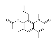 7-acetoxy-8-allyl-1,4,6-trimethylquinolin-2-one Structure