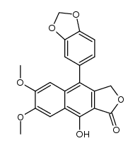 4-benzo[1,3]dioxol-5-yl-9-hydroxy-6,7-dimethoxy-3H-naphtho[2,3-c]furan-1-one Structure