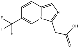 2-(6-(三氟甲基)咪唑并[1,5-A]吡啶-3-基)乙酸结构式