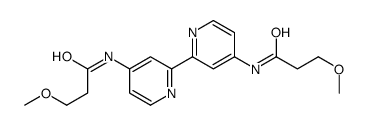 3-methoxy-N-[2-[4-(3-methoxypropanoylamino)pyridin-2-yl]pyridin-4-yl]propanamide结构式