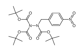 tri-tert-butyl 2-(4-nitrobenzyl)hydrazine-1,1,2-tricarboxylate Structure