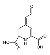 (2S,4E)-1,2,3,4-Tetrahydro-4-(2-oxoethylidene)pyridine-2,6-dicarboxylic acid Structure