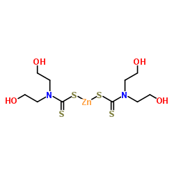 Zinc bis[bis(2-hydroxyethyl)carbamodithioate] Structure