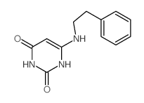 2,4(1H,3H)-Pyrimidinedione,6-[(2-phenylethyl)amino]- Structure