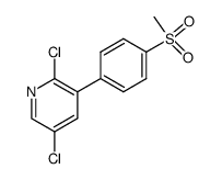 2,5-dichloro-3-(4-methylsulfonyl)phenyl-pyridine Structure