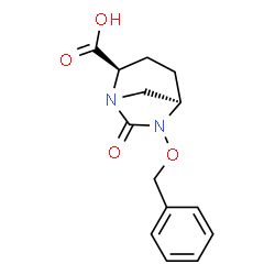 (2R,5R)-6-(苄氧基)-7-氧代-1,6-二氮杂双环[3.2.1]辛烷-2-羧酸结构式