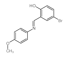 Phenol,4-bromo-2-[[(4-methoxyphenyl)imino]methyl]- Structure