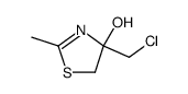 4-chloromethyl-2-methyl-4,5-dihydro-thiazol-4-ol结构式