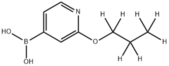 2-(n-Propoxy-d7)-pyridine-4-boronic acid结构式