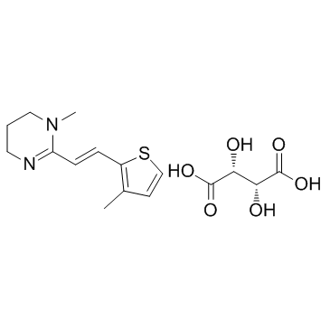 酒石酸甲噻嘧啶结构式