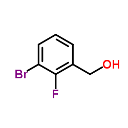 (3-溴-2-氟苯基)甲醇结构式
