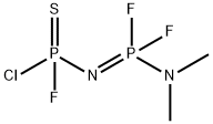 N-(Chlorofluorothiophophinyl)-P-(dimethylamino)-P,P-difluorophosphine imide结构式