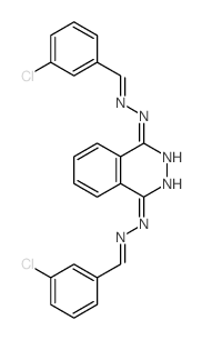 Benzaldehyde,m-chloro-, 1,4-phthalazinediyldihydrazone (8CI) Structure