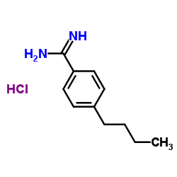 4-正丁基苯甲脒盐酸盐结构式