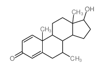 Androsta-1,4-dien-3-one,17-hydroxy-7-methyl-, (7a,17b)-结构式