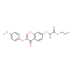 Propyl 2-{[3-(4-methoxyphenoxy)-4-oxo-4H-chromen-7-yl]oxy}propanoate Structure