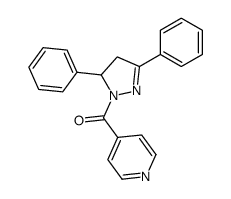 4,5-Dihydro-3,5-diphenyl-1-(4-pyridinylcarbonyl)-(1H)pyrazole结构式
