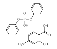4-amino-2-hydroxy-benzoic acid; diphenoxyphosphinic acid structure