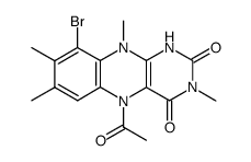 Benzo[g]pteridine-2,4(1H,3H)-dione,5-acetyl-9-bromo-5,10-dihydro-3,7,8,10-tetramethyl- Structure