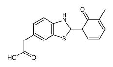 2-(2-Hydroxy-3-methylphenyl)-6-benzothiazoleacetic acid Structure