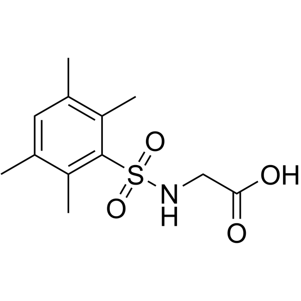 N-(2,3,5,6-四甲基苯基磺酰基)甘氨酸结构式