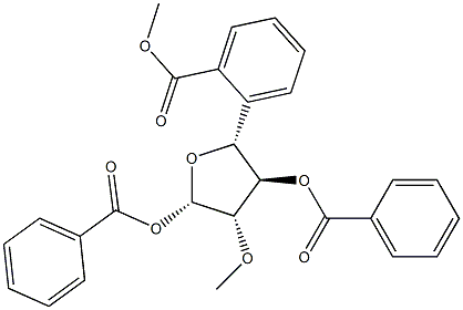 2-O-Methyl-β-D-arabinofuranose tribenzoate Structure