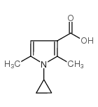 1-cyclopropyl-2,5-dimethylpyrrole-3-carboxylic acid Structure