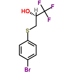 (2R)-3-[(4-Bromophenyl)sulfanyl]-1,1,1-trifluoro-2-propanol Structure