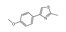 4-(4-甲氧基苯基)-2-甲基噻唑结构式