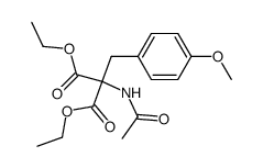 2-acetylamino-2-(4-methoxybenzyl)malonic acid diethyl ester结构式