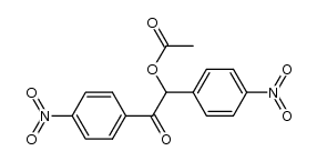 1,2-bis(4-nitrophenyl)-2-oxoethyl acetate结构式