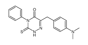 4-phenyl-6-(4-(N,N-dimethylamino)benzyl)-3-thioxo-2,3-dihydro-1,2,4-triazin-5(4H)-one结构式