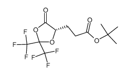 tert-butyl 3-[(5S)-2,2-bis(trifluoromethyl)-4-oxo-1,3-dioxolan-5-yl]propionate Structure