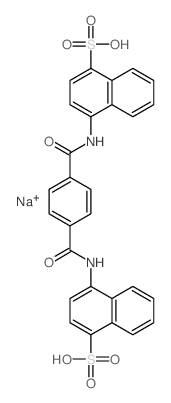 4-[[4-[(4-sulfonaphthalen-1-yl)carbamoyl]benzoyl]amino]naphthalene-1-sulfonic acid Structure