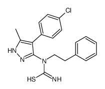 (9ci)-n-[4-(4-氯苯基)-5-甲基-1H-吡唑-3-基]-n-(2-苯基乙基)-硫脲结构式
