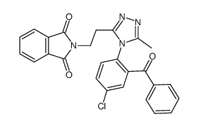 N-{2-[4-(2-benzoyl-4-chloro-phenyl)-5-methyl-4H-[1,2,4]triazol-3-yl]-ethyl}-phthalimide结构式