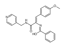 N-[1-(4-methoxyphenyl)-3-oxo-3-(pyridin-4-ylmethylamino)prop-1-en-2-yl]benzamide Structure
