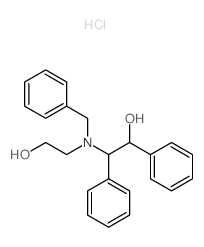 2-(benzyl-(2-hydroxyethyl)amino)-1,2-diphenyl-ethanol结构式
