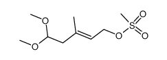 5.5-Dimethoxy-1-mesytyloxy-3-methyl-pent-2E-en Structure