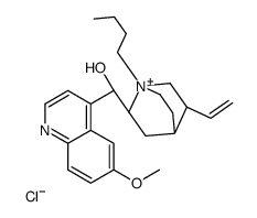 (S)-[(2R)-1-butyl-5-ethenyl-1-azoniabicyclo[2.2.2]octan-2-yl]-(6-methoxyquinolin-4-yl)methanol,chloride Structure
