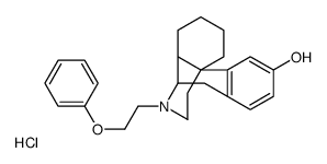 (-)-17-(2-Phenoxyethyl)morphinan-3-ol hydrochloride Structure