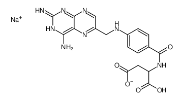 sodium,2-[[4-[(2,4-diaminopteridin-6-yl)methylamino]benzoyl]amino]-4-hydroxy-4-oxobutanoate Structure