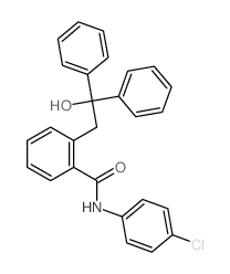 N-(4-chlorophenyl)-2-(2-hydroxy-2,2-diphenyl-ethyl)benzamide Structure
