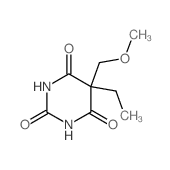 2,4,6 (1H,3H, 5H)-Pyrimidinetrione, 5-ethyl-5-(methoxymethyl)-结构式