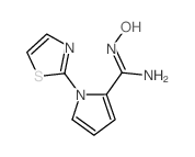 N'-羟基-1-(1,3-噻唑-2-基)-1H-吡咯-2-羧酰亚胺结构式