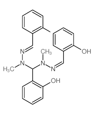 Benzaldehyde,2-hydroxy-, [(2-hydroxyphenyl)methylene]bis(methylhydrazone) (9CI) Structure