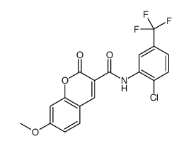 N-[2-chloro-5-(trifluoromethyl)phenyl]-7-methoxy-2-oxochromene-3-carboxamide结构式